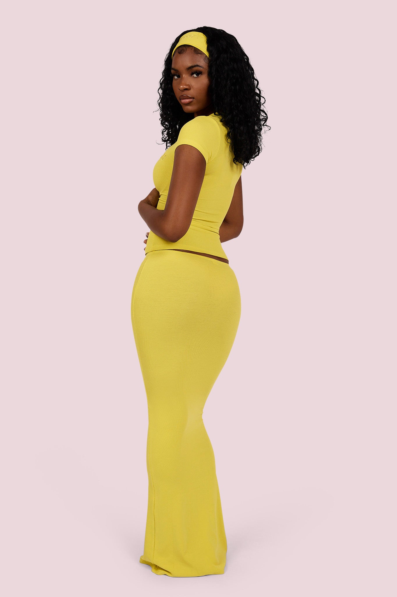 RIBBED SHIRT ESSENTIAL (LEMON YELLOW)