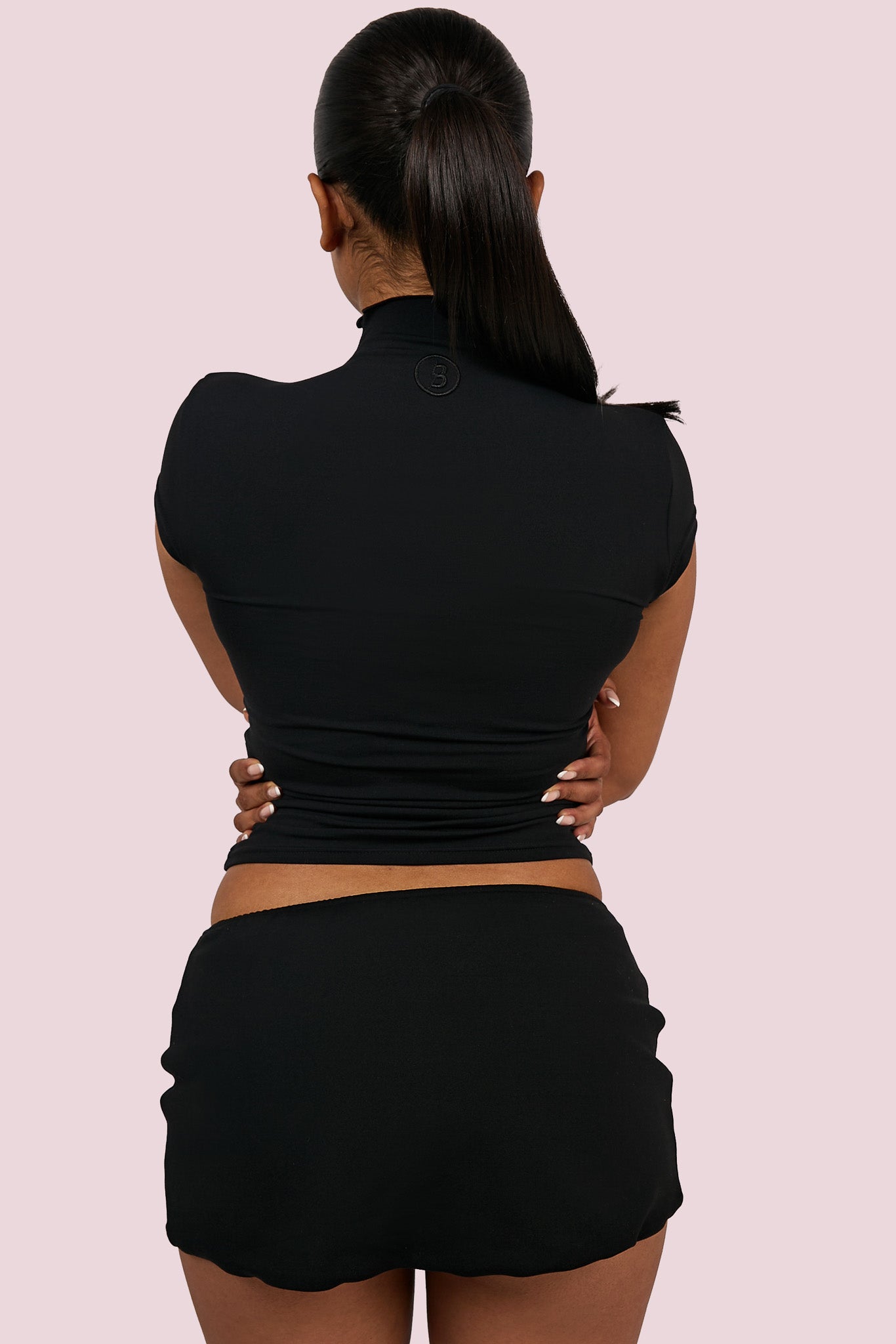 BODY MOCK NECK TOP (MIDNIGHT BLACK)