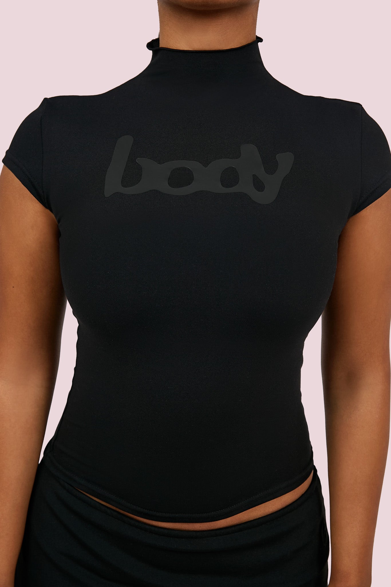 BODY MOCK NECK TOP (MIDNIGHT BLACK)