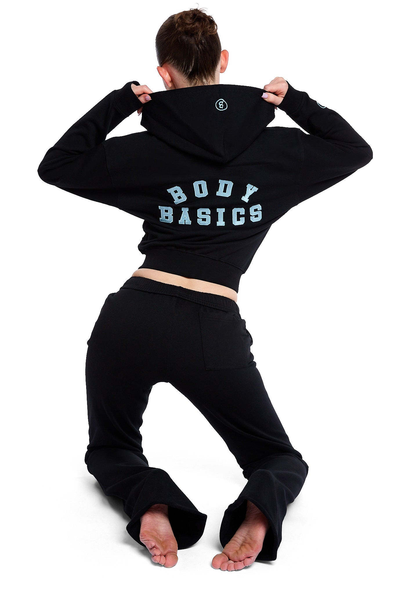 BODY UNIVERSITY SWEATPANTS 2.0 (BLACK/TIFFANY BLUE)