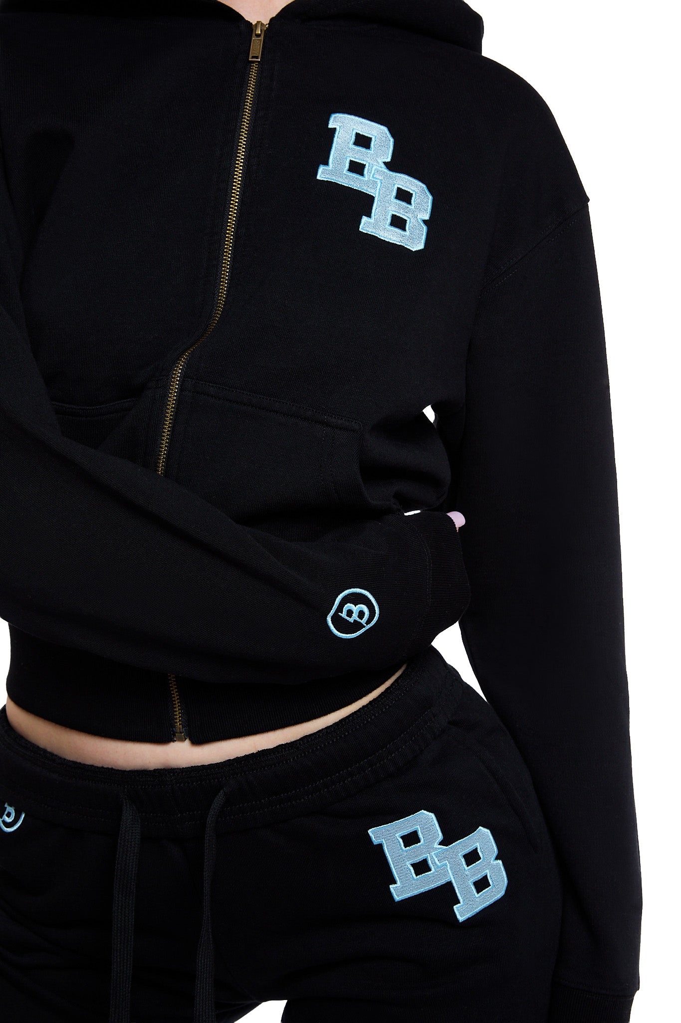 BODY UNIVERSITY SWEATPANTS 2.0 (BLACK/TIFFANY BLUE)