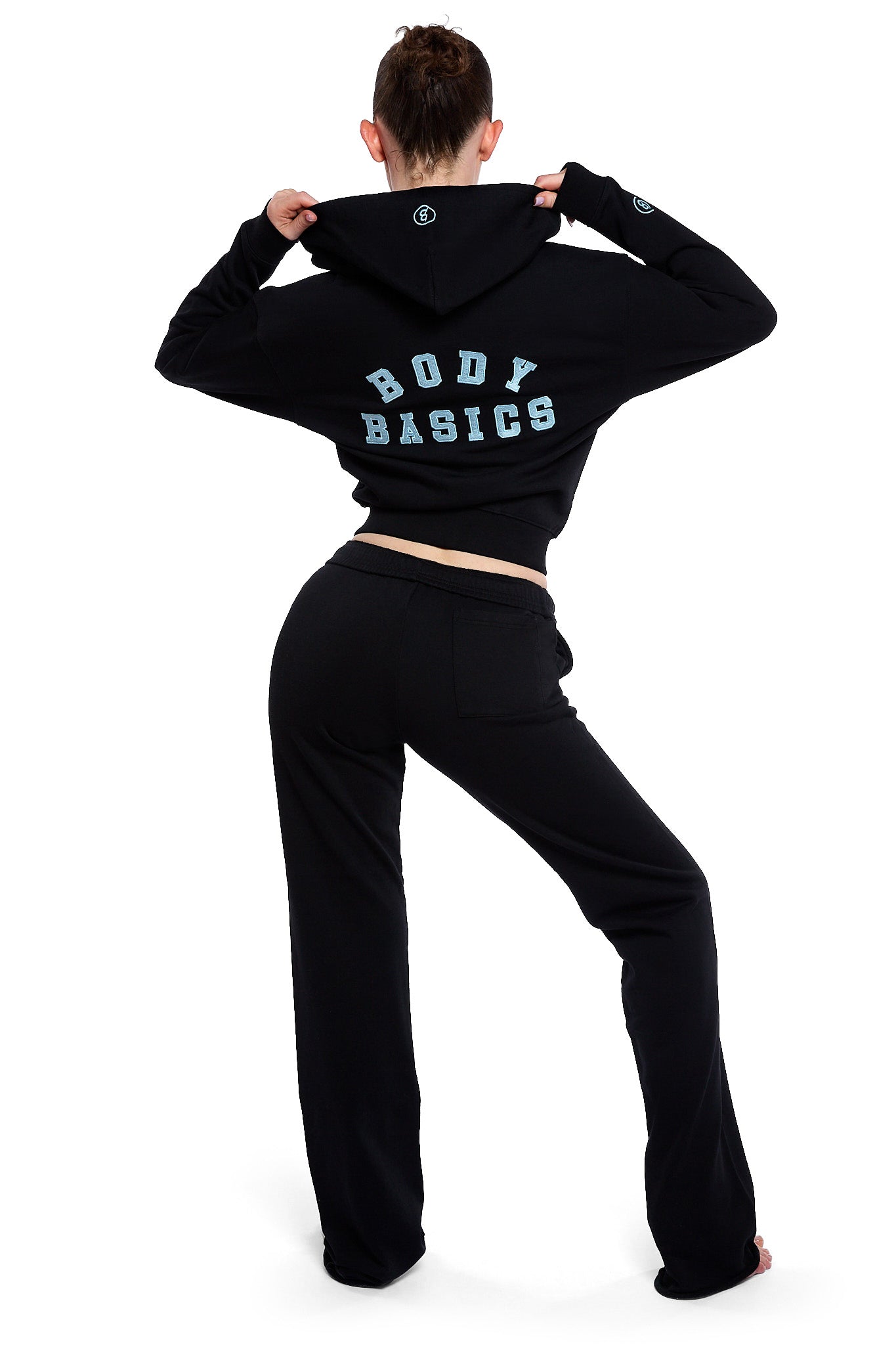BODY UNIVERSITY SWEATPANTS 2.0 (BLACK/TIFFANY BLUE)