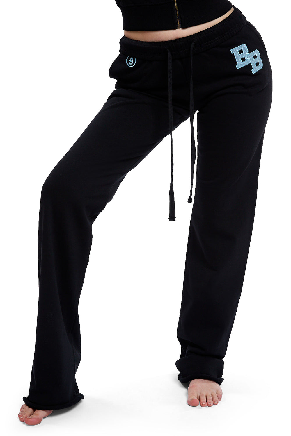 BODY UNIVERSITY SWEATPANTS 2.0 (BLACK/TIFFANY BLUE)