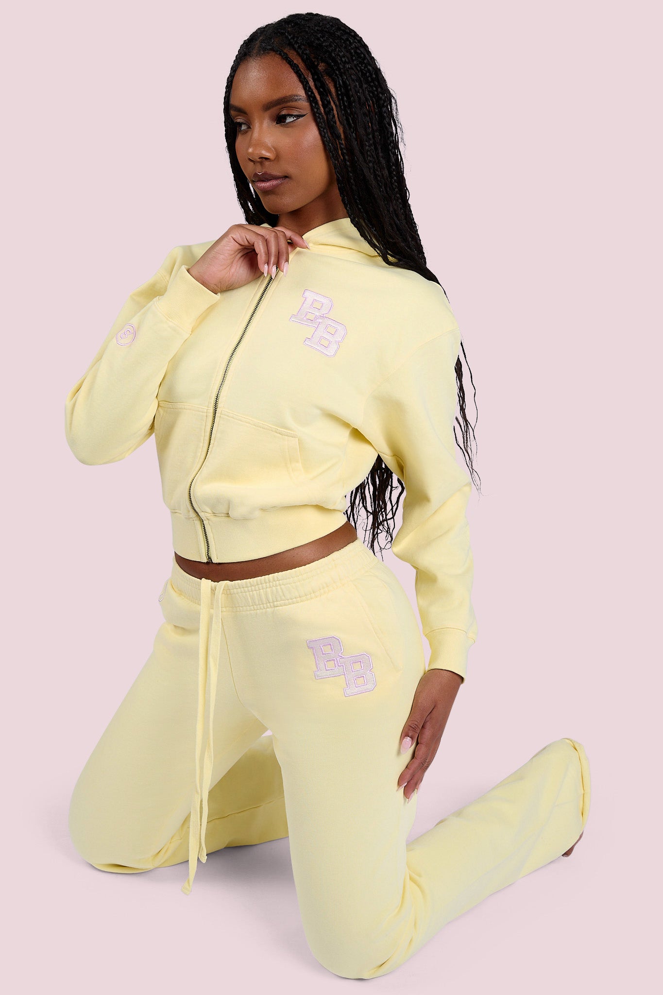 UNIVERSITY HOODIE 2.0 (BUTTER YELLOW/LAVENDER)