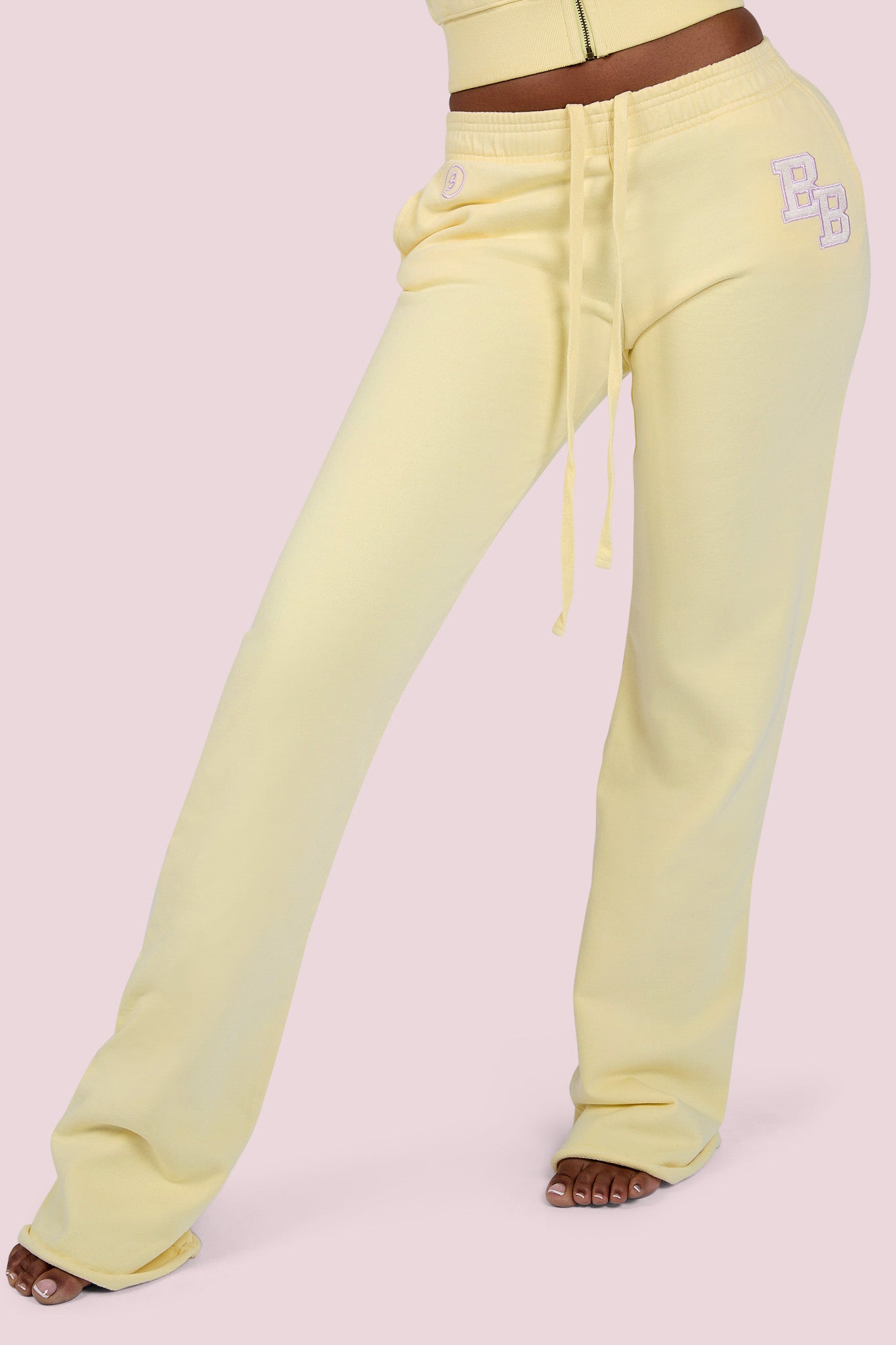 UNIVERSITY SWEATPANTS 2.0 (BUTTER YELLOW/LAVENDER)