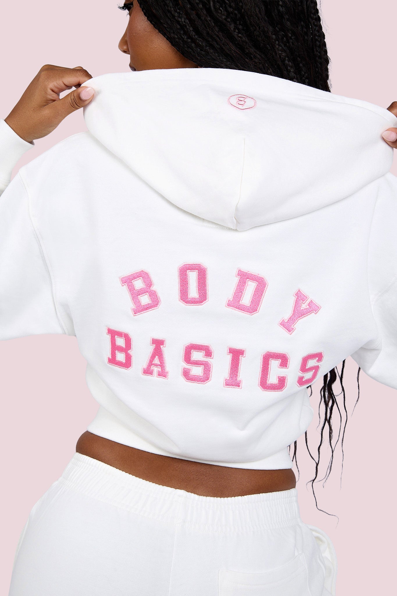 UNIVERSITY HOODIE 2.0 (EGGSHELL WHITE/PINK)