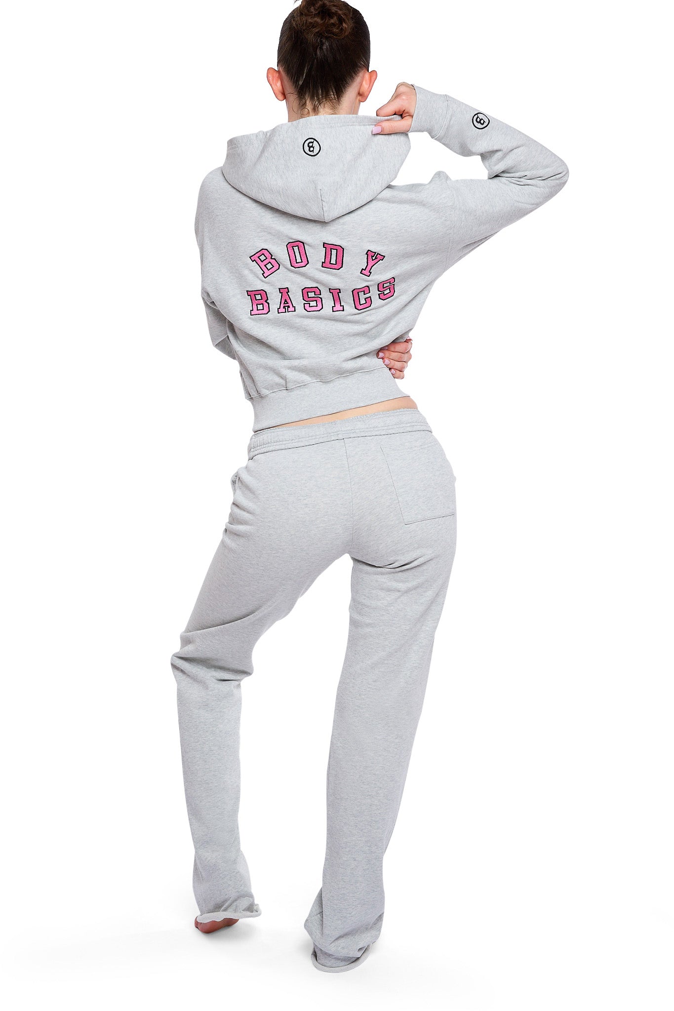 BODY UNIVERSITY HOODIE 2.0 (HEATHER GREY/PINK)