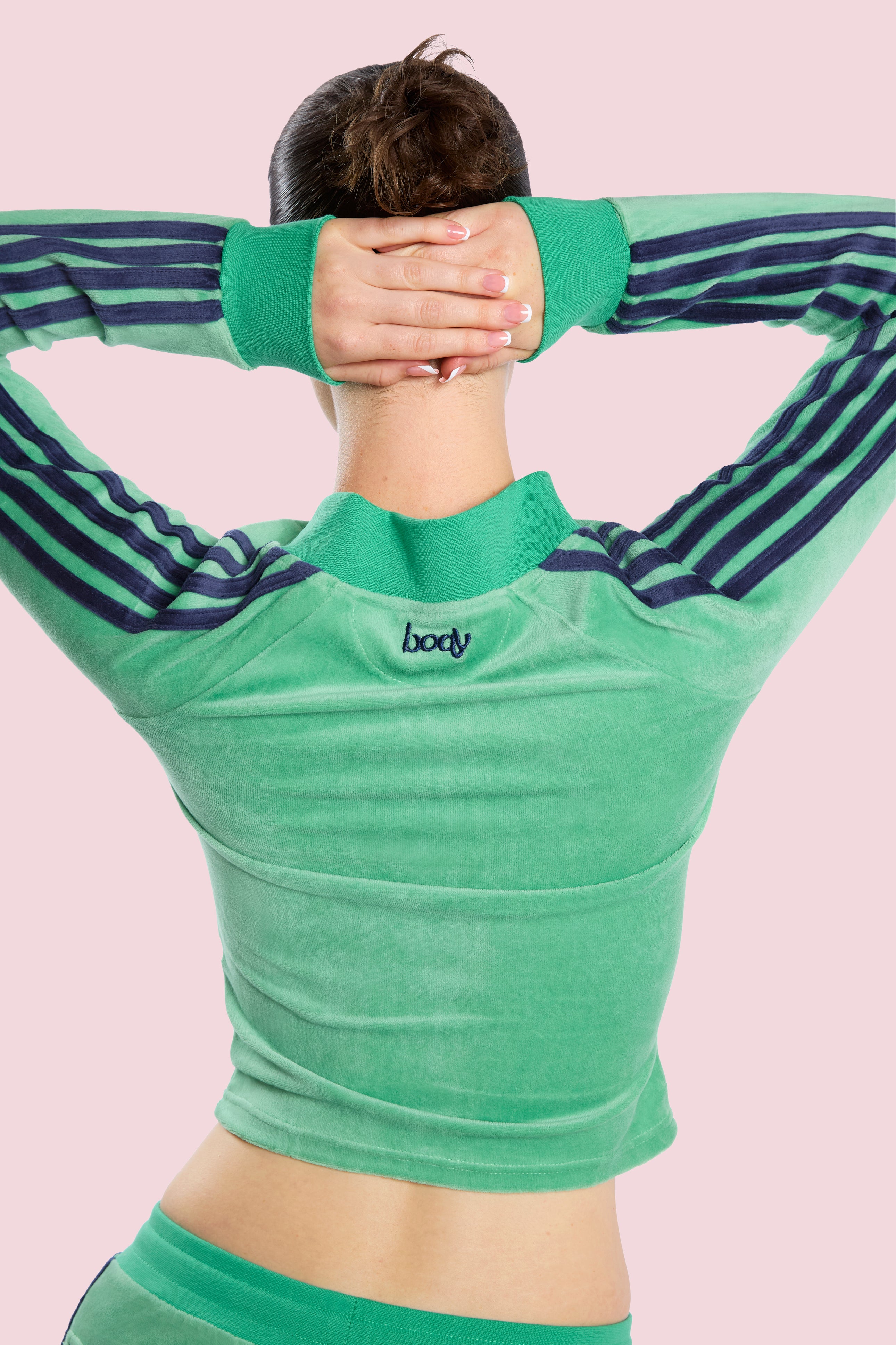 BODY VELOUR TRACK JACKET (CLOVER GREEN)