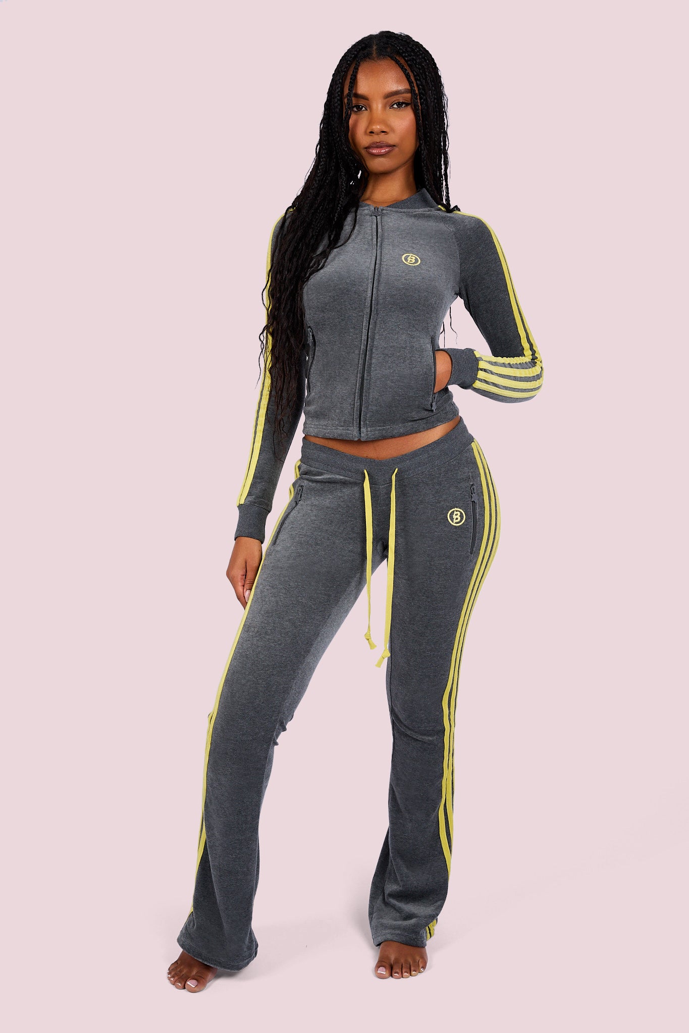 おもち　louren velour body suits basic knit body suit – louren store