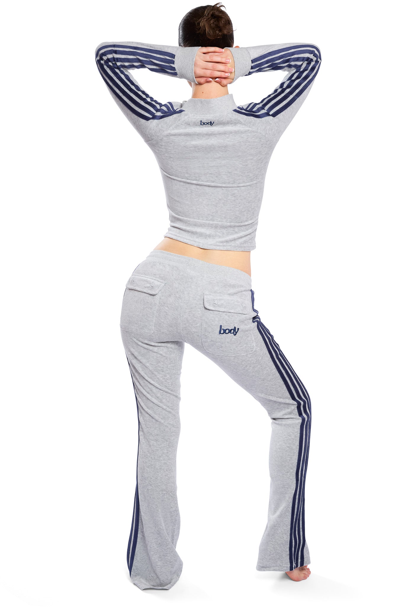 BODY VELOUR TRACK JACKET (HEATHER GREY)