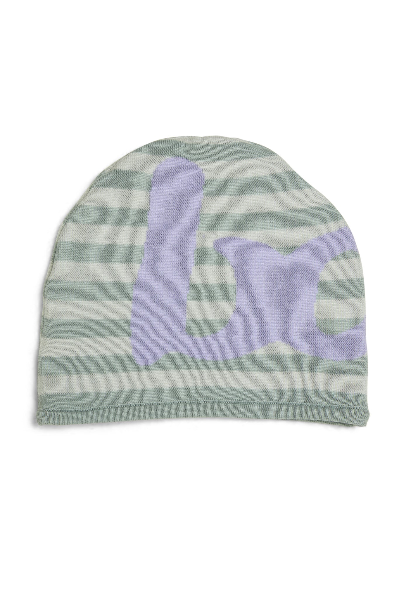 STRIPED KNIT BEANIE (SAIGE/LAVENDER)