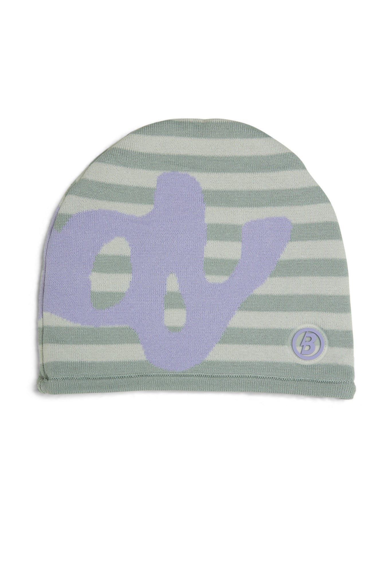 STRIPED KNIT BEANIE (SAIGE/LAVENDER)