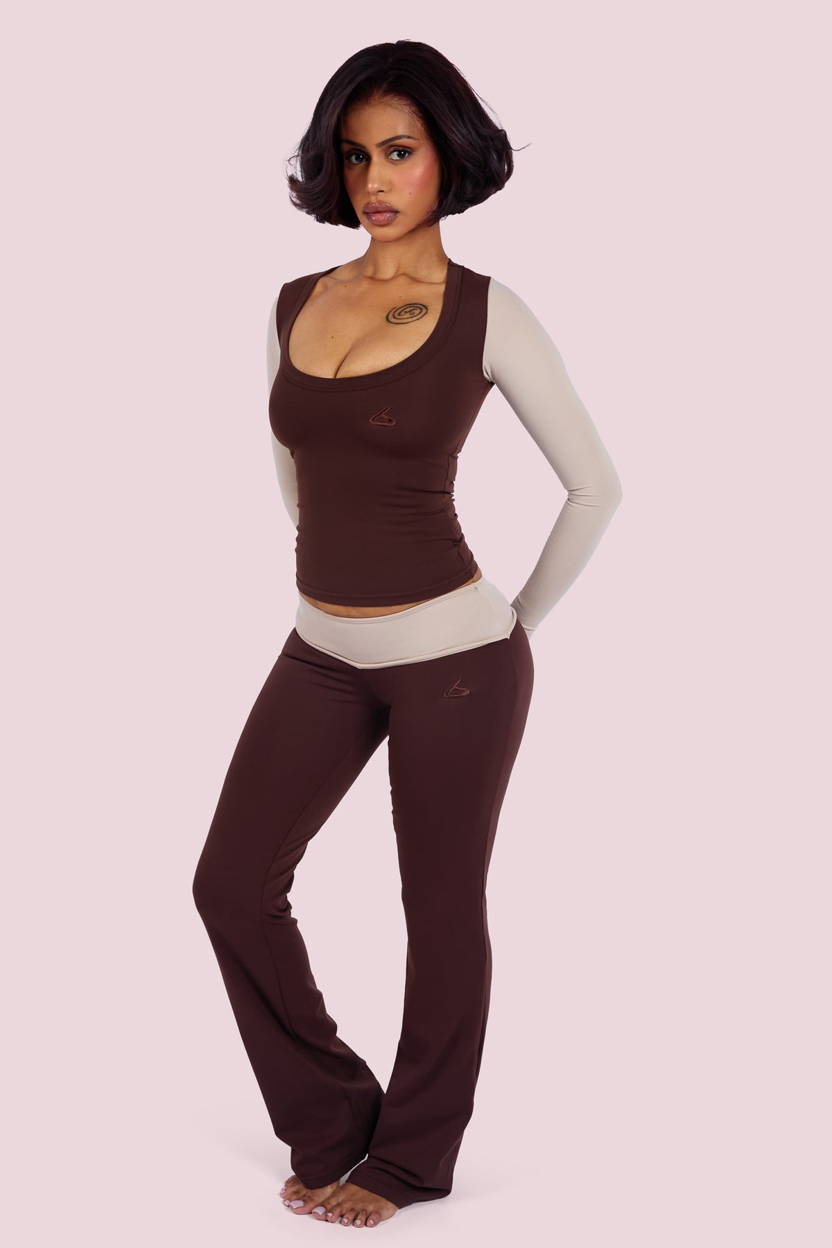 YOGA 2.0 TWO-TONE PANTS (CHOCOLATE)