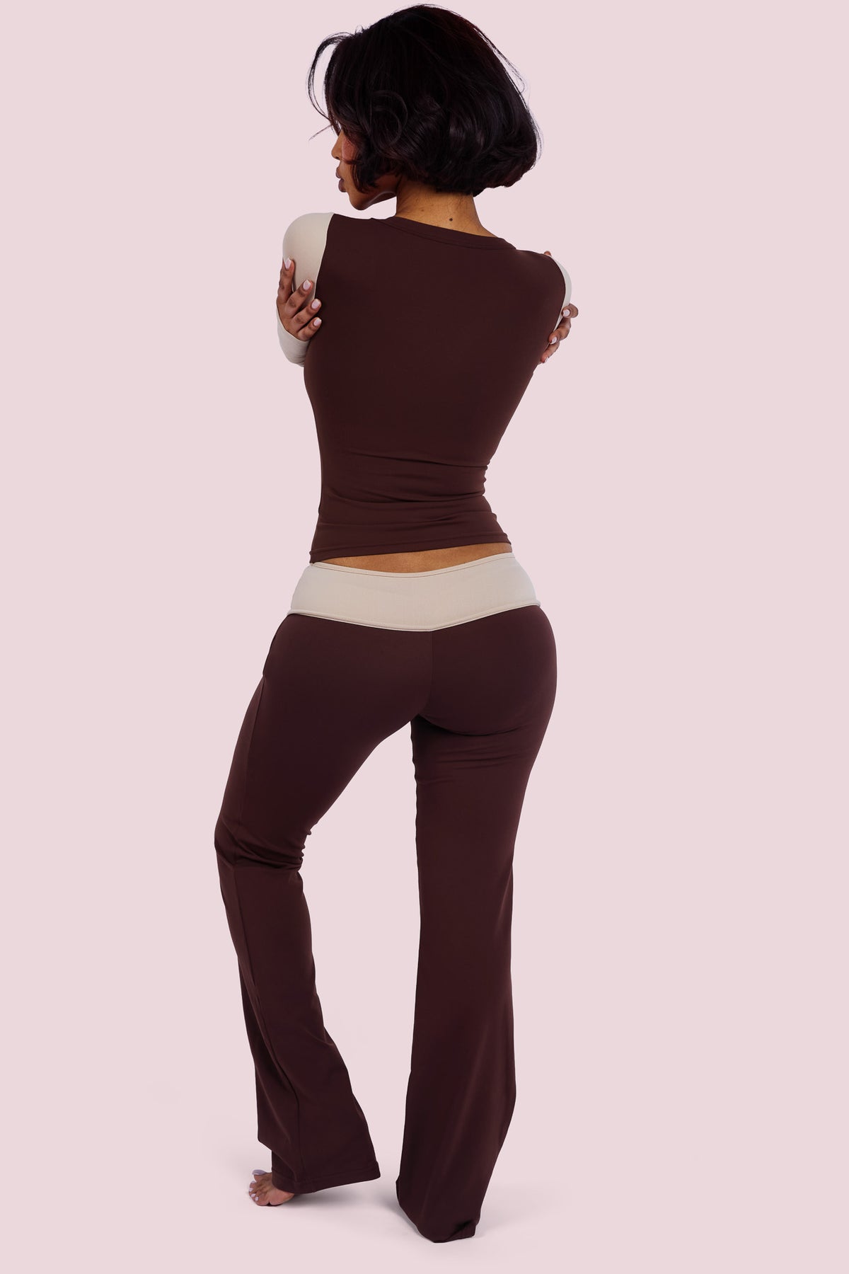 YOGA 2.0 TWO-TONE PANTS (CHOCOLATE)
