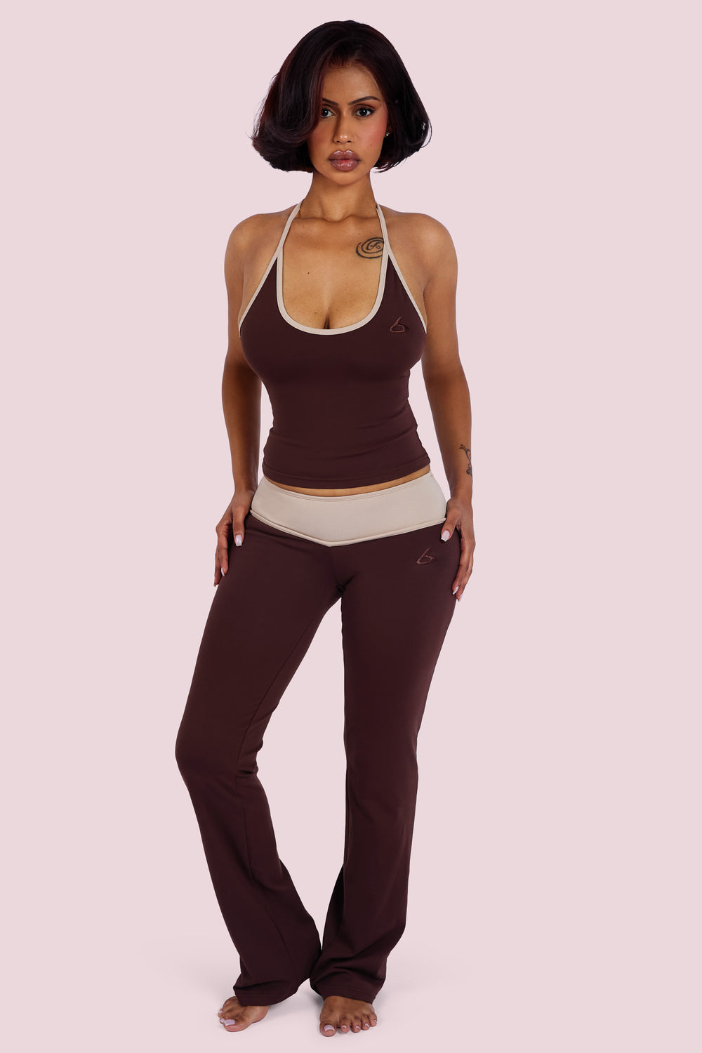 YOGA 2.0 TWO-TONE TANK TOP (CHOCOLATE)