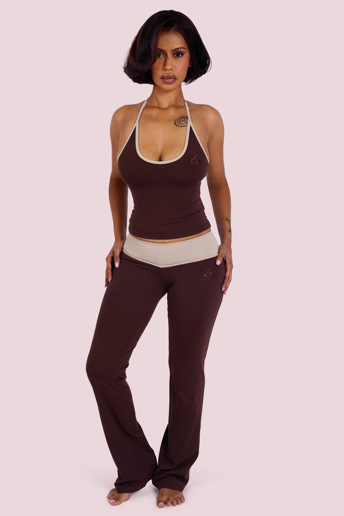 YOGA 2.0 TWO-TONE TANK TOP (CHOCOLATE)