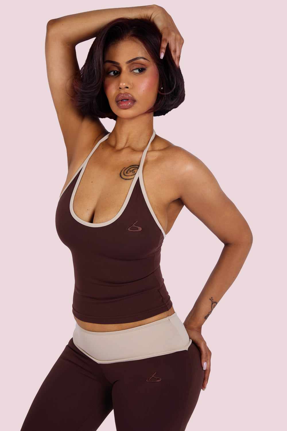 YOGA 2.0 TWO-TONE TANK TOP (CHOCOLATE)