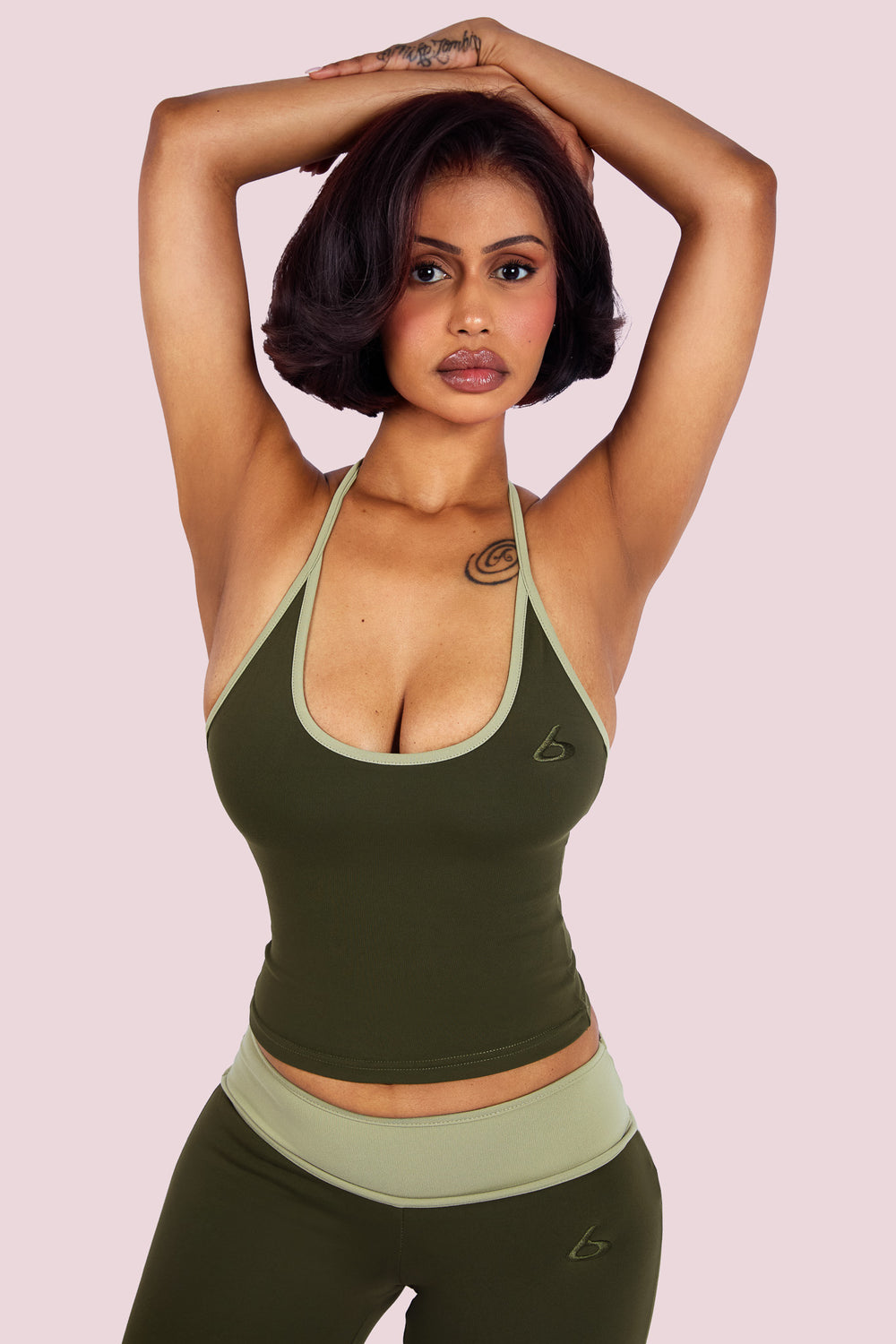 YOGA 2.0 TWO-TONE TANK TOP (GREEN APPLE)