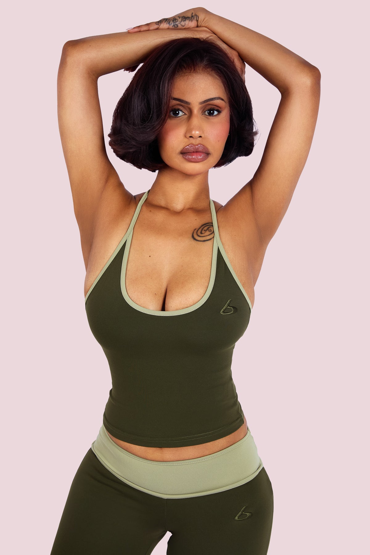 YOGA 2.0 TWO-TONE TANK TOP (GREEN APPLE)