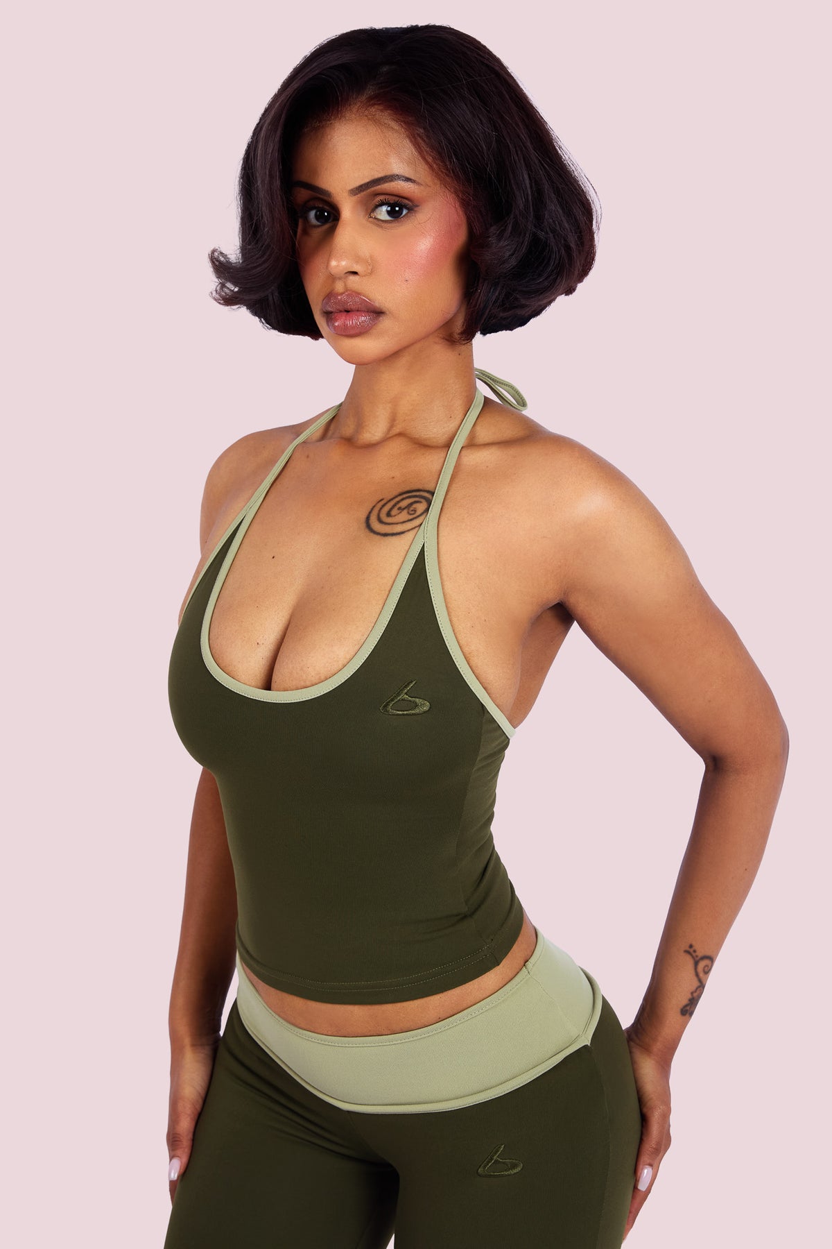 YOGA 2.0 TWO-TONE TANK TOP (GREEN APPLE)