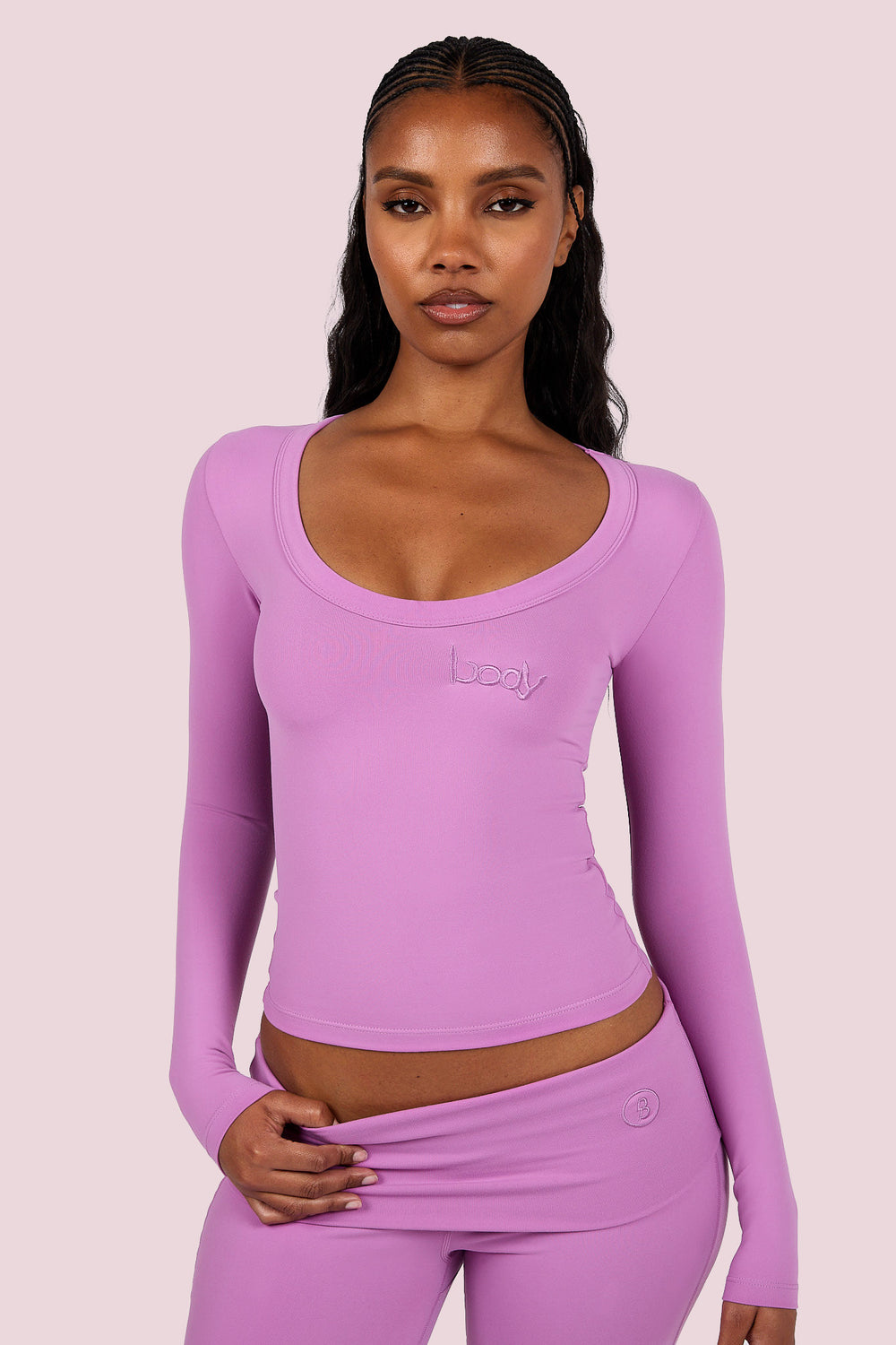 YOGA LONG SLEEVE FULL LENGTH TOP (MAUVE)