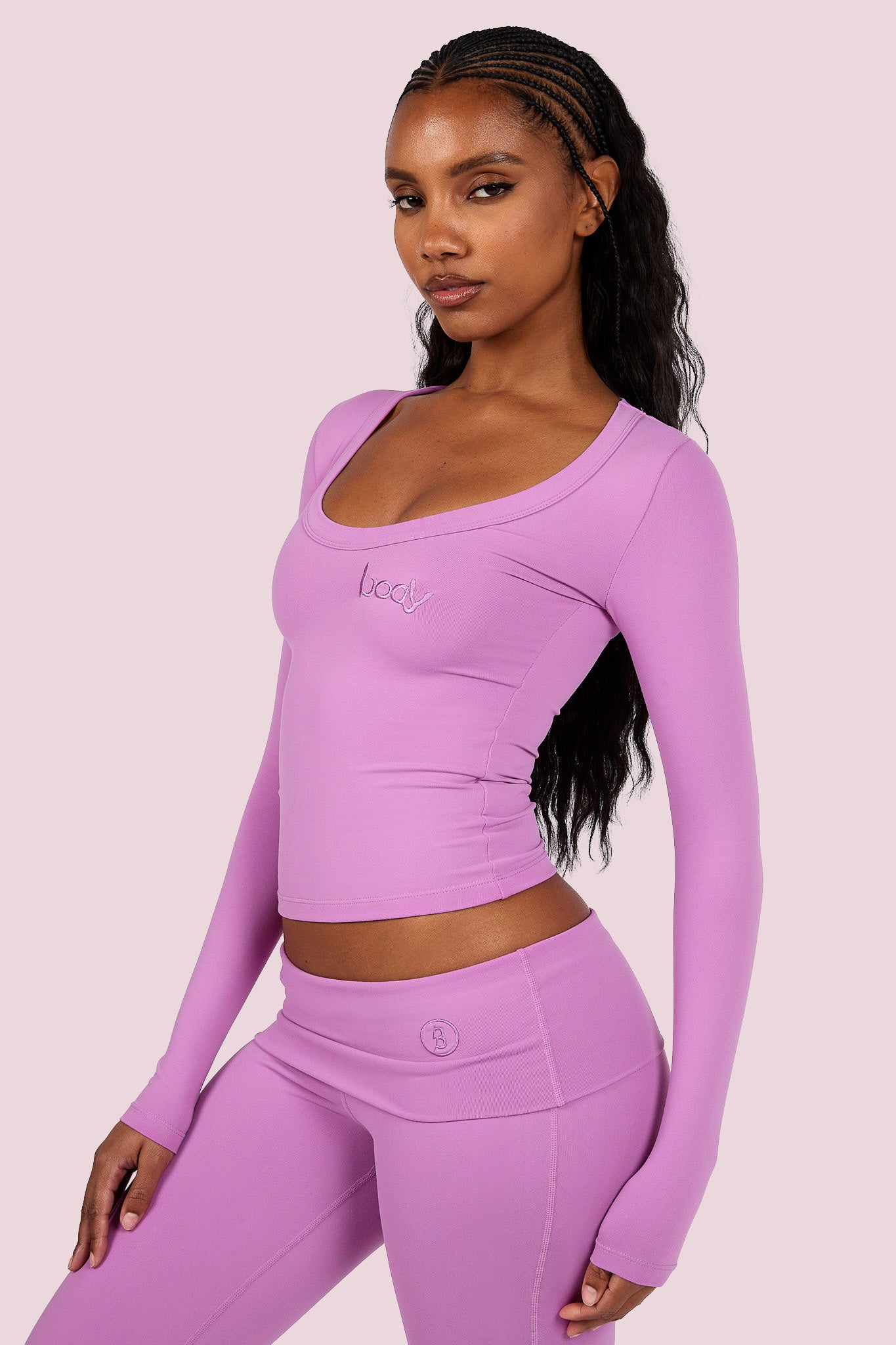 YOGA LONG SLEEVE FULL LENGTH TOP (MAUVE)