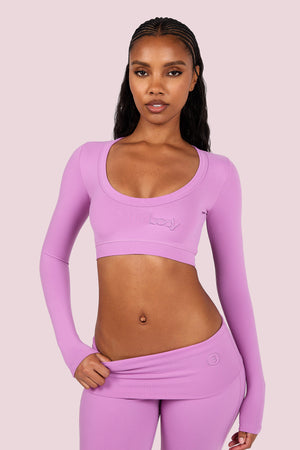 Werthy ヨガウェア　combination yoga top sizeM yogalongsleeveby7mauve_14_450x