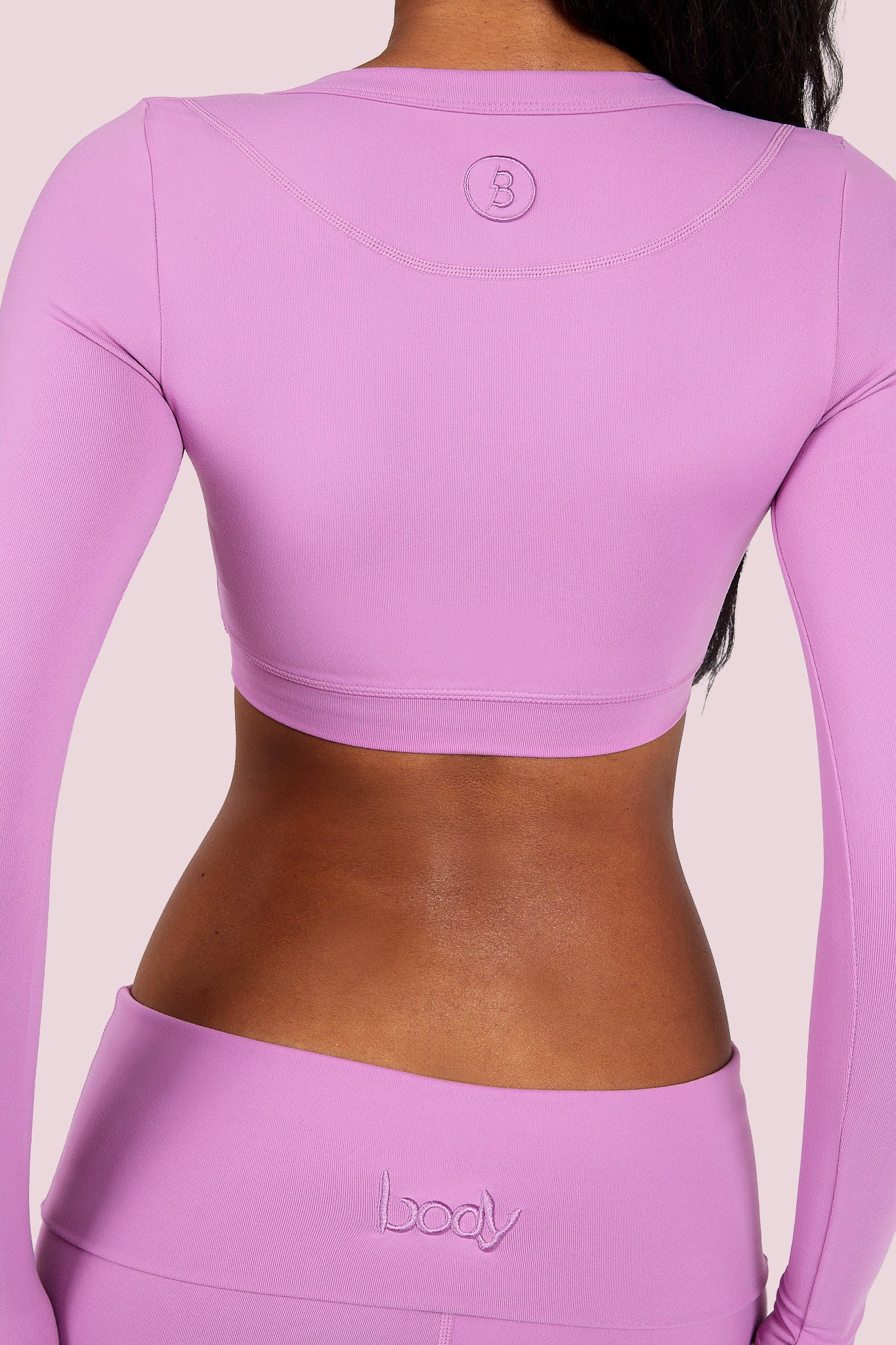YOGA LONG SLEEVE CROP TOP (MAUVE)