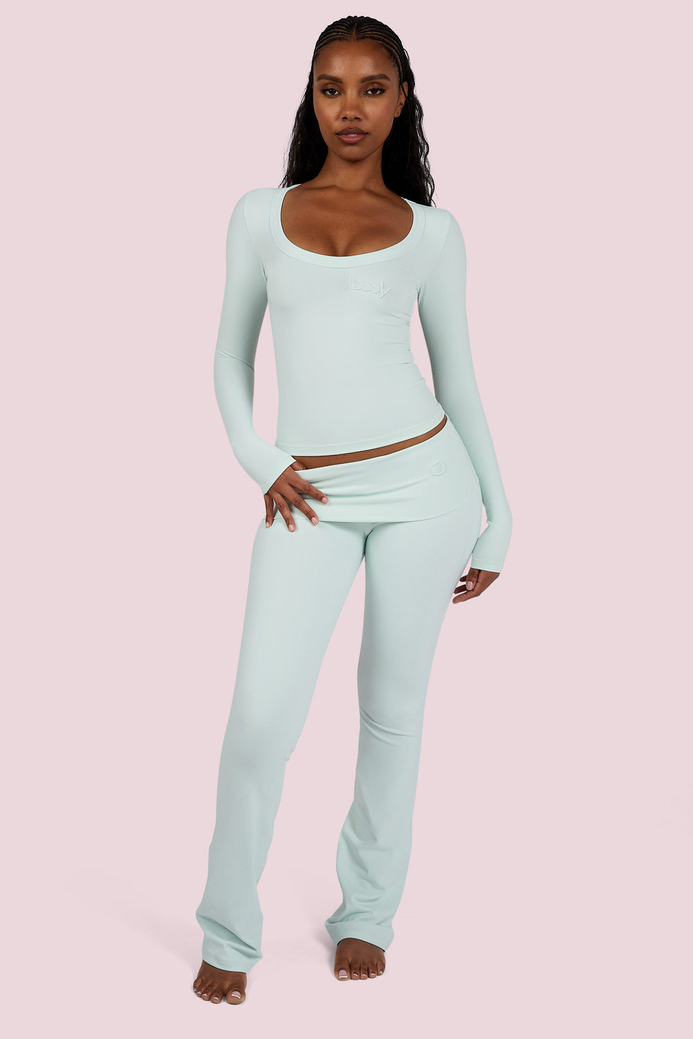 YOGA LONG SLEEVE FULL LENGTH TOP (MINT)