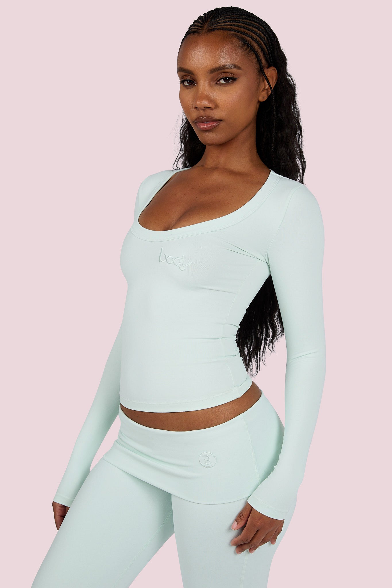 YOGA LONG SLEEVE FULL LENGTH TOP (MINT)