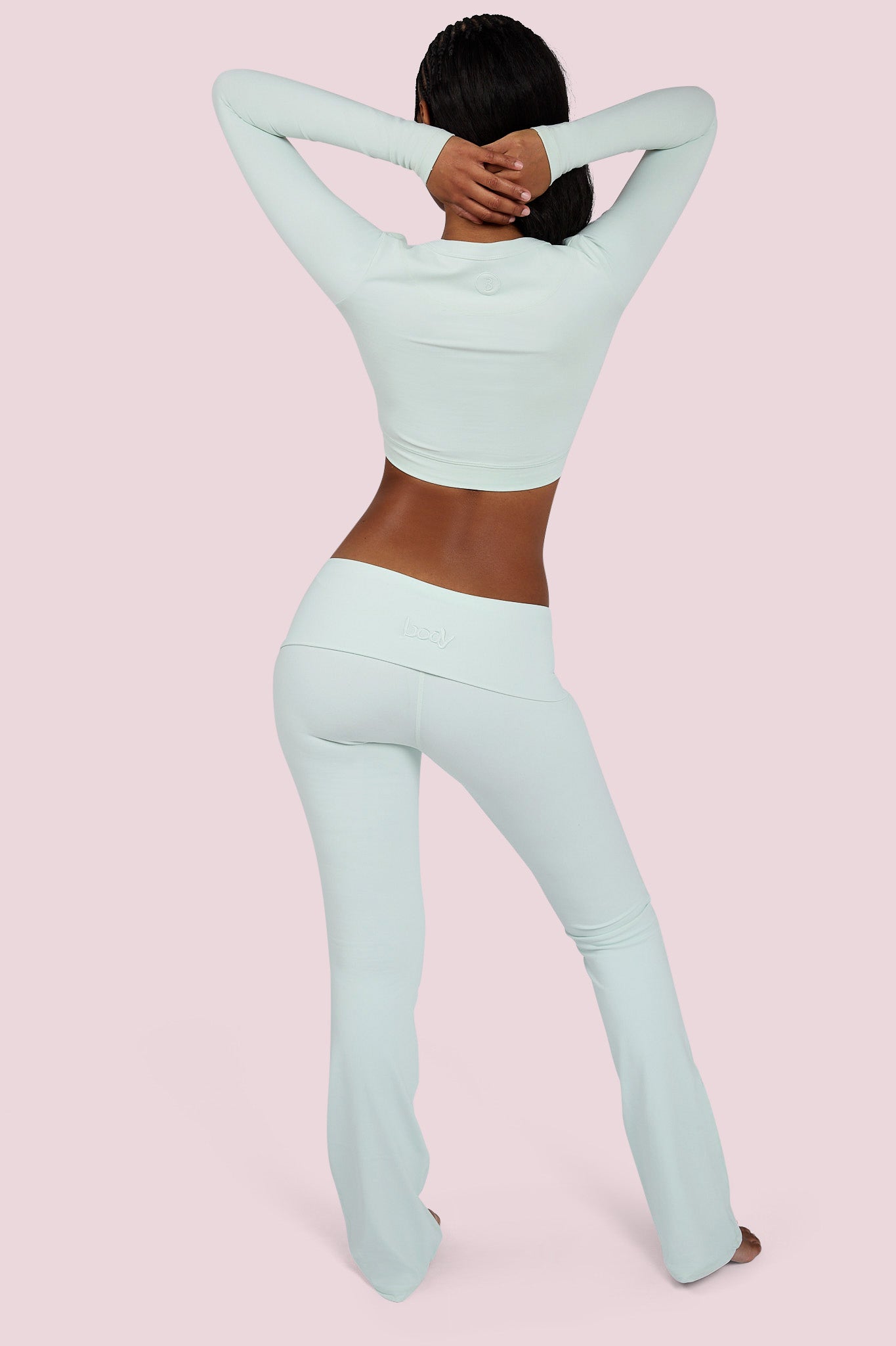 YOGA LONG SLEEVE CROP TOP (MINT)