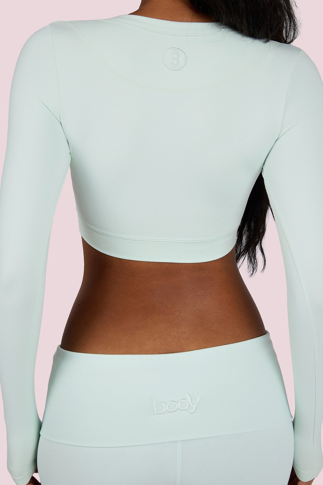 YOGA LONG SLEEVE CROP TOP (MINT)
