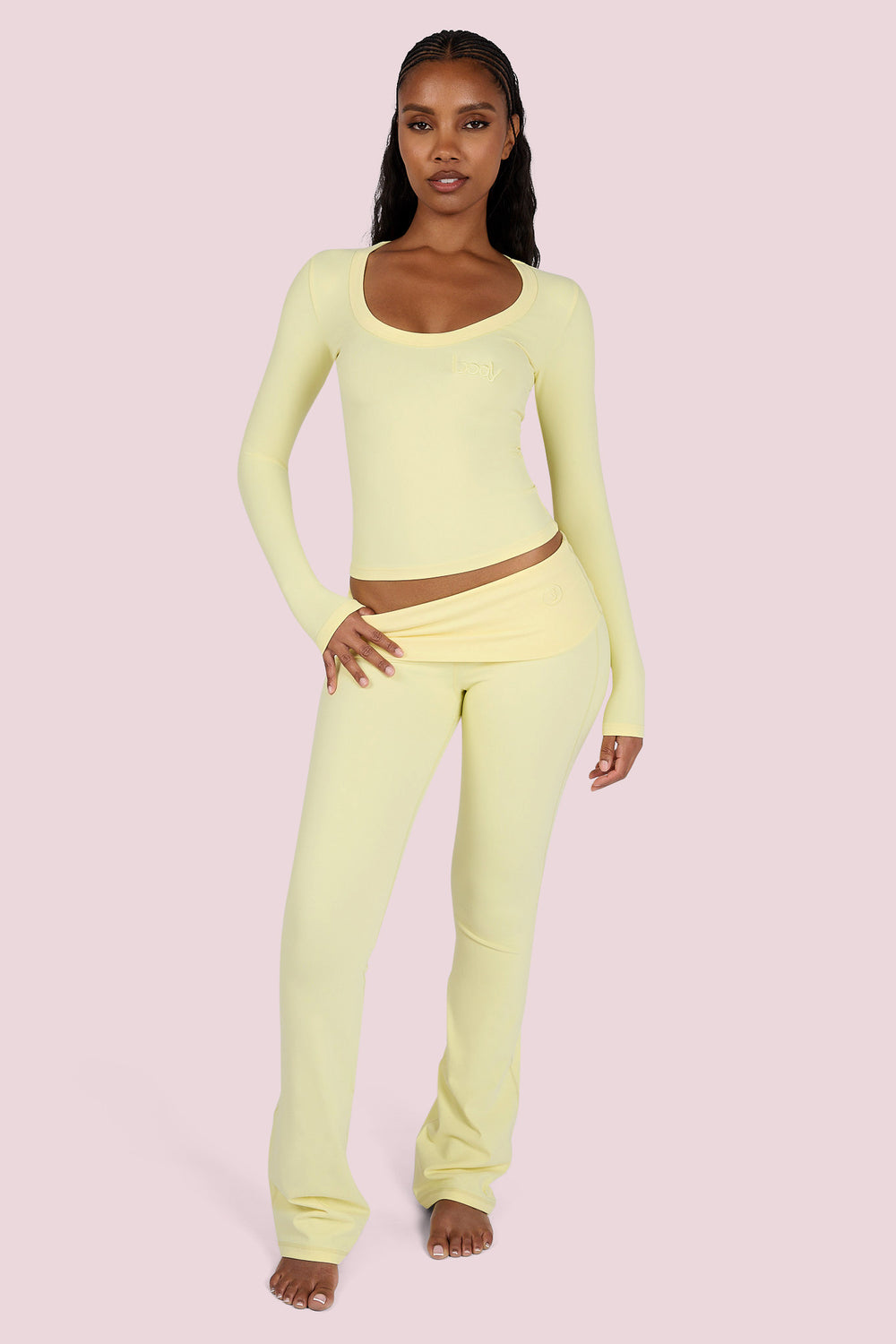 YOGA PANTS (LEMON YELLOW)