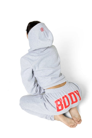 BACKSHOT HOODIE (GREY/RED)
