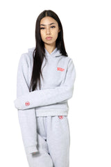 BACKSHOT HOODIE (GREY/RED)