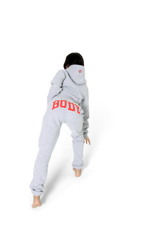 BACKSHOT HOODIE (GREY/RED)