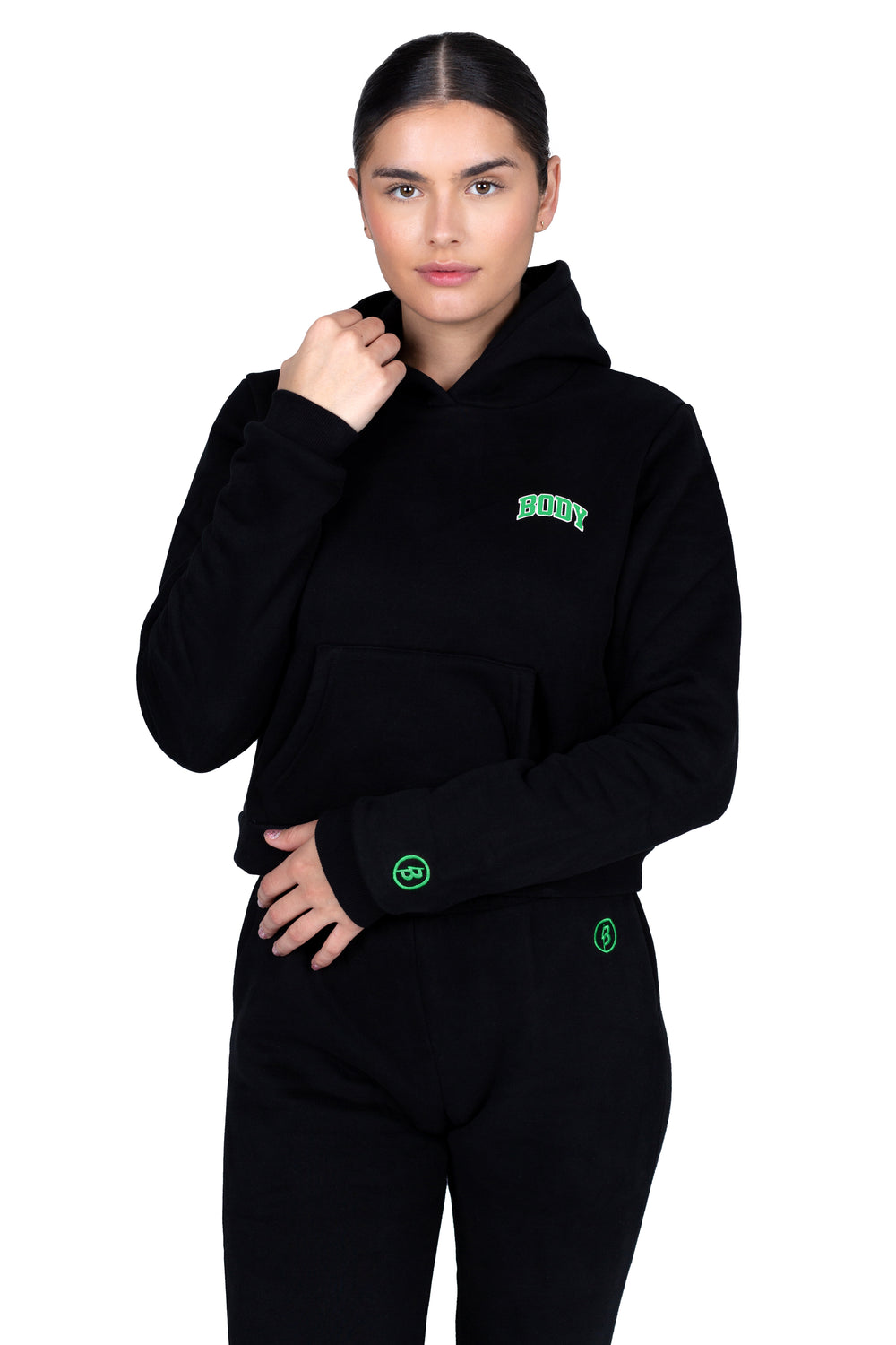 BACKSHOT HOODIE (BLACK/GREEN)