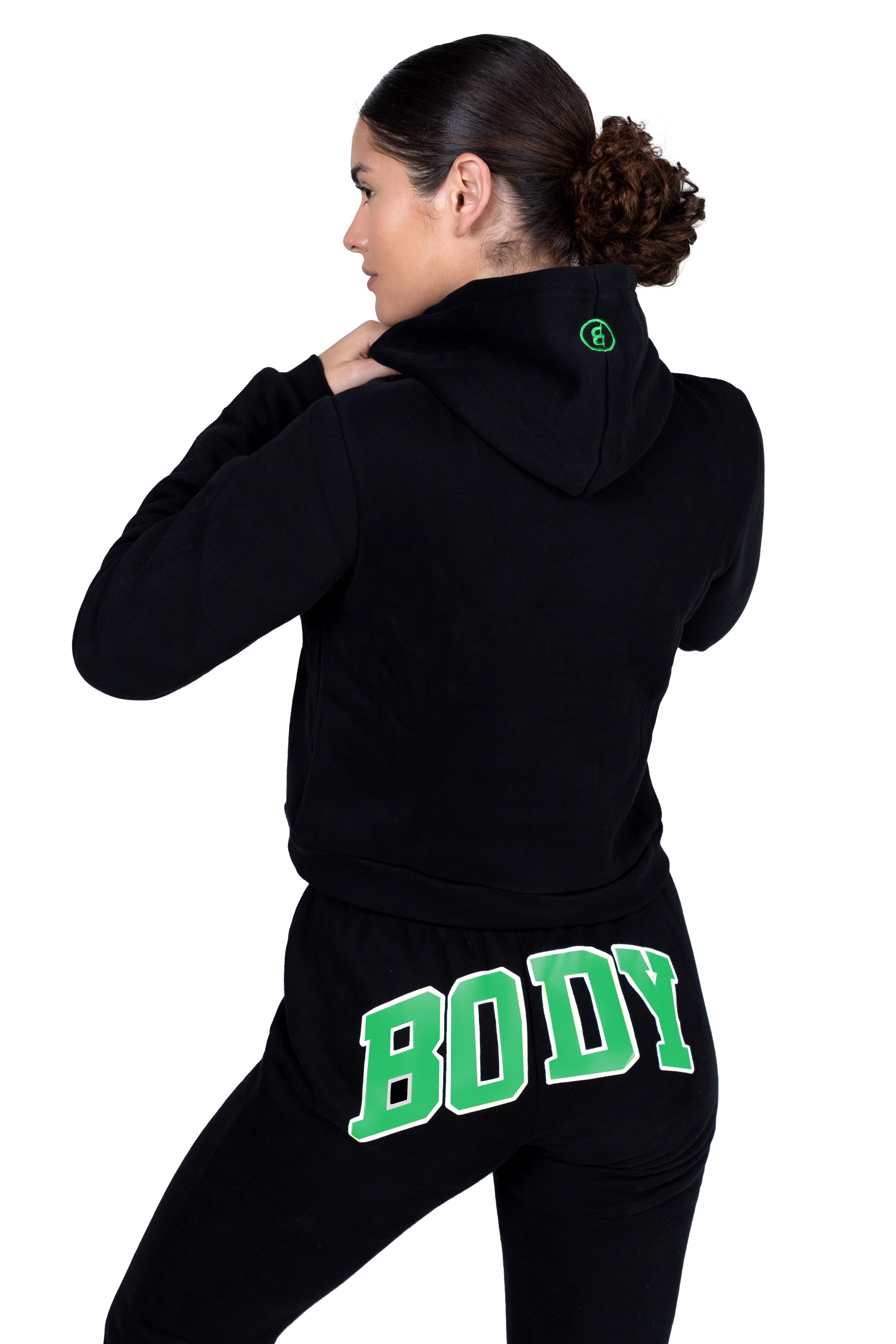 BACKSHOT HOODIE (BLACK/GREEN)