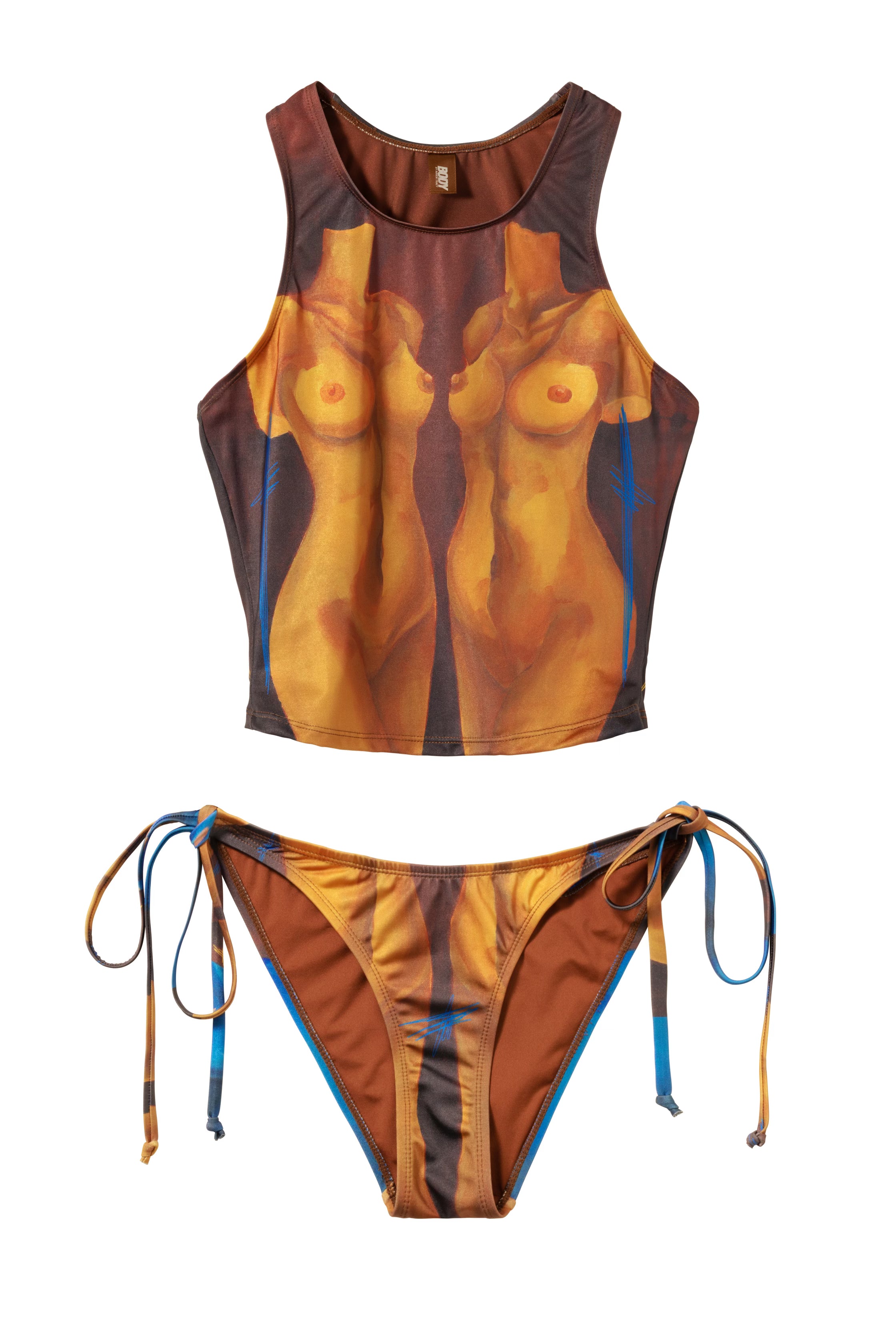 HERA TANKINI (BLUE/GOLD)