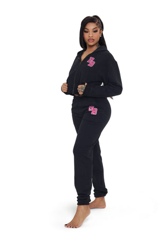 BODY UNIVERSITY SWEATPANTS (BLACK/PINK)