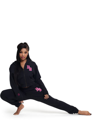 BODY UNIVERSITY SWEATPANTS (BLACK/PINK)