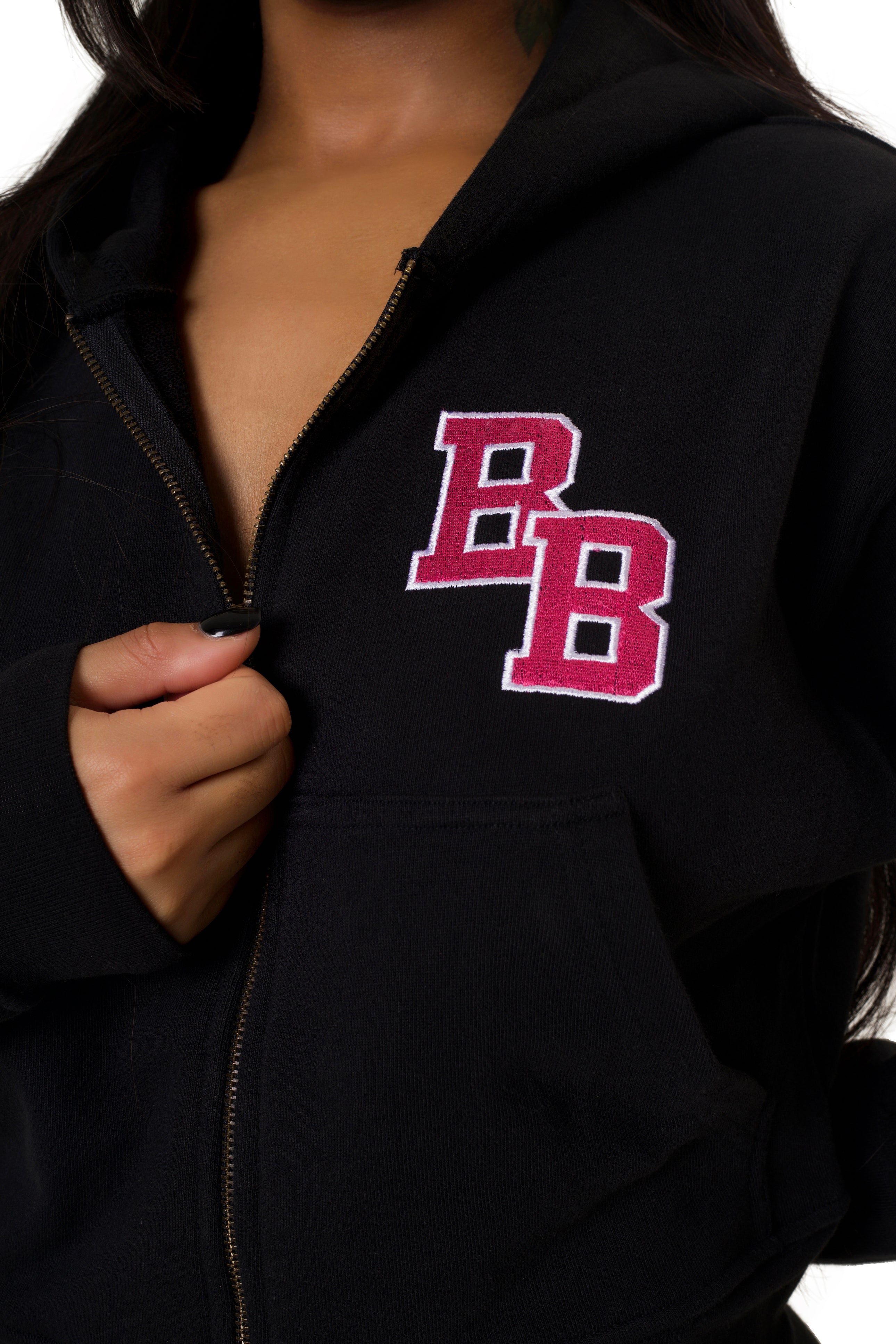 BODY UNIVERSITY HOODIE (BLACK/PINK)